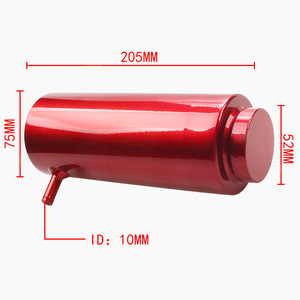 ถังขยายหม้อน้ำรถยนต์อลูมิเนียมอัลลอยด์ 205x75 มม. สีแดงสำหรับการอัพเกรดระบบทำความเย็น - Product Image 1