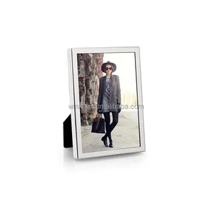 6x9cm mini metal iron stamping in nickel plated with glass picture frame small size 2.5x3.5inch metal silver color photo frame