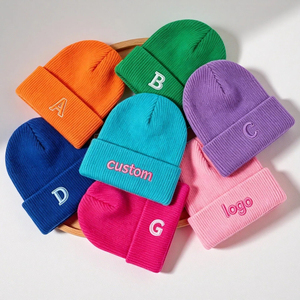 Gorro <span class=keywords><strong>de</strong></span> Punto Personalizado con Logotipo Bordado, Cálido y Acogedor para <span class=keywords><strong>Invierno</strong></span>, 100% Acrílico, Venta al por Mayor, Cómodo y Elástico - Product Image 3
