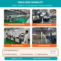 Bande d'étanchéité antidérapante autocollante en mousse de silicone de haute qualité ODM, découpe, extrusion, tailles personnalisées disponibles