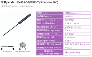 Il Produttore Fornisce Direttamente l'Endoscopio Dentale a 90 Gradi per Controllo Laterale con Telecamera - Product Image 5