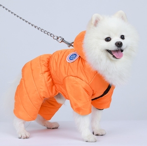 מעיל חורף חם לכלבים, עמיד למים, עם קפוצ'ון, חליפת שלג מלאה נגד רוח עם טבעת D, מתאים לכלבים קטנים, בינוניים וגדולים - Product Image 1