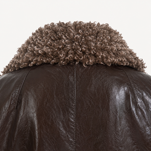 New Winter Style Large Lapel Loose Quilted Coat <b>Shearling</b> <b>Bomber</b> <b>Jacket</b> for Women High-end <b>Jacket</b> leather <b>jacket</b> women - Product Image 5