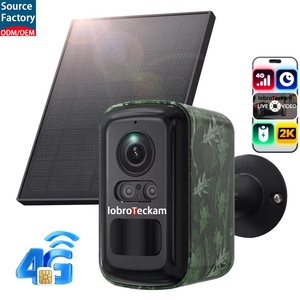 Caméra <span class=keywords><strong>de</strong></span> sécurité miniature 2K 4MP 4G avec carte SIM, camouflage, extérieure, sans fil, alimentée par énergie solaire, caméra IP CCTV, détection <span class=keywords><strong>de</strong></span> mouvement PIR - Product Image 1