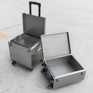Stainless Steel Rolling Tool <b>Box</b> 35x40x35cm <b>Lockable</b> With Handle And Wheels - Product Image 4