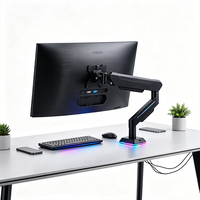 Nouveau modèle de support réglable pour moniteur de jeu de table pivotant, inclinaison à 90 degrés, en acier allié, pour moniteurs LCD/LED de 32/24/27 pouces, noir
