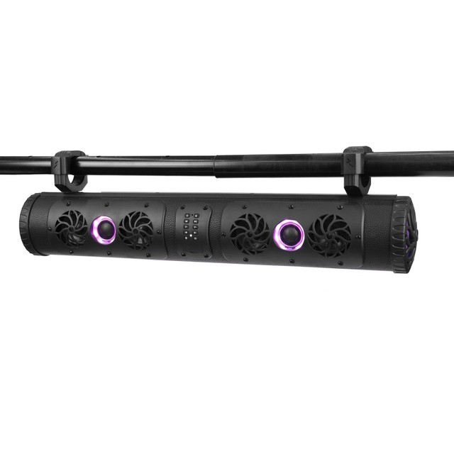 ATV UTV Golf Carts Sound bar 500 Watts peak Power Waterproof IP66 BT V5.3 Multi-color Led Backlit Speakers with Music Sync