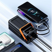 Banque d'alimentation solaire Li-Polymère haute capacité Kitway 22,5 W, double USB Type-C, écran numérique portable, cordon, lumière LED extérieure