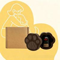 Urne funéraire en bois pour animaux de compagnie avec motif de patte |   Boîte à souvenirs pour moustaches de chat et de chien |   Articles funéraires pour animaux de compagnie en bois massif