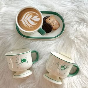 Taza Ghtful Cerc con asa, linda taza de desayuno femenina de verano, taza de agua de alto valor estético de China continental - Product Image 3