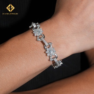 Pulsera de Diamantes Cultivados en Laboratorio ZUANTA JEWELRY, Oro Blanco, Diseño Floral, Certificado IGI, Joyería de Lujo para Mujer - Product Image 3