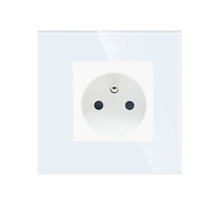 Prise murale, prise de courant, panneau en verre cristal miroir, 86 mm, 16 A, prise électrique française, <span class=keywords><strong>Pologne</strong></span> - Product Image 1