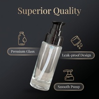 Flacon pompe cosmétique vide en verre de 30 ml pour crème BB, maquillage, fond de teint liquide