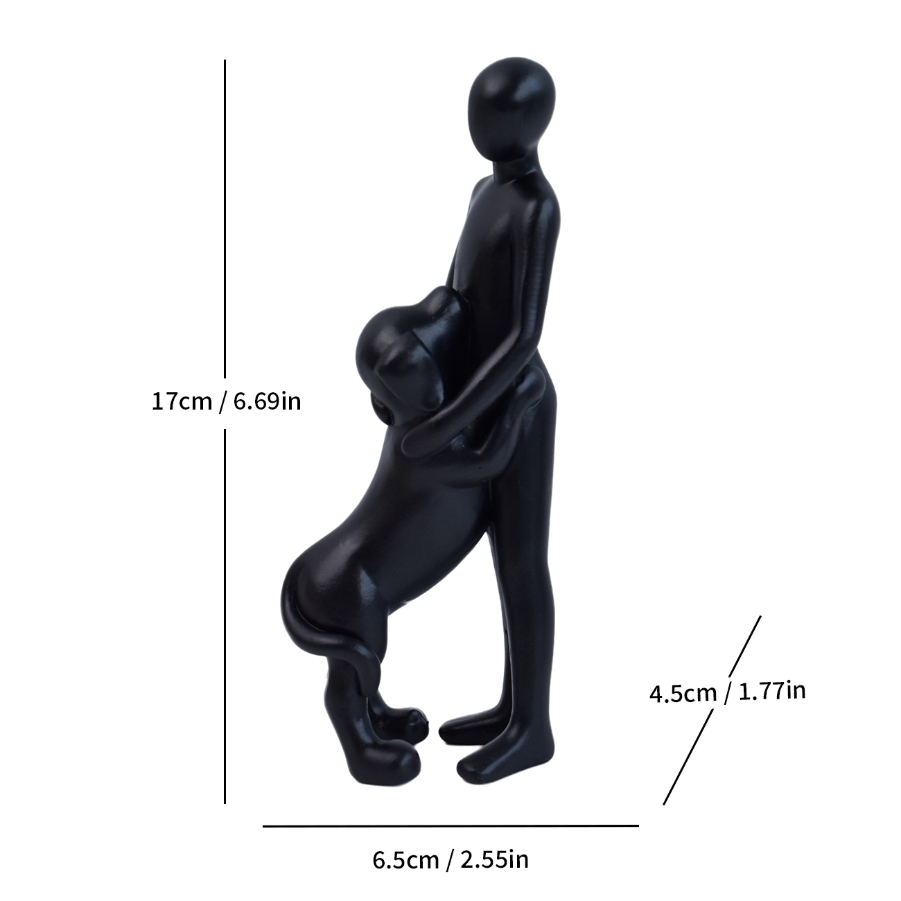 Homme et Chien B - Noir