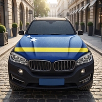 Housse de capot de voiture Drapeau de Curaçao 120x150cm Universelle Élastique Bannière de capot moteur Décoration directe usine pour Berlines et VUS