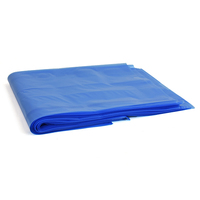 Sac d'emballage en plastique LDPE à joint plat de qualité alimentaire gousset latéral bleu pour pain, légumes et fruits