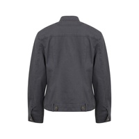 Blouson Bomber Rétro Multi-Poches Boutonné pour Femme, Coupe Ample, Col Montant, Fermeture Éclair, Style Décontracté Urbain