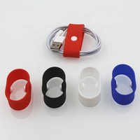Cadeaux promotionnels personnalisés avec logo imprimé, organisateur de câbles en silicone réutilisable, imperméable, antichoc et anti-poussière