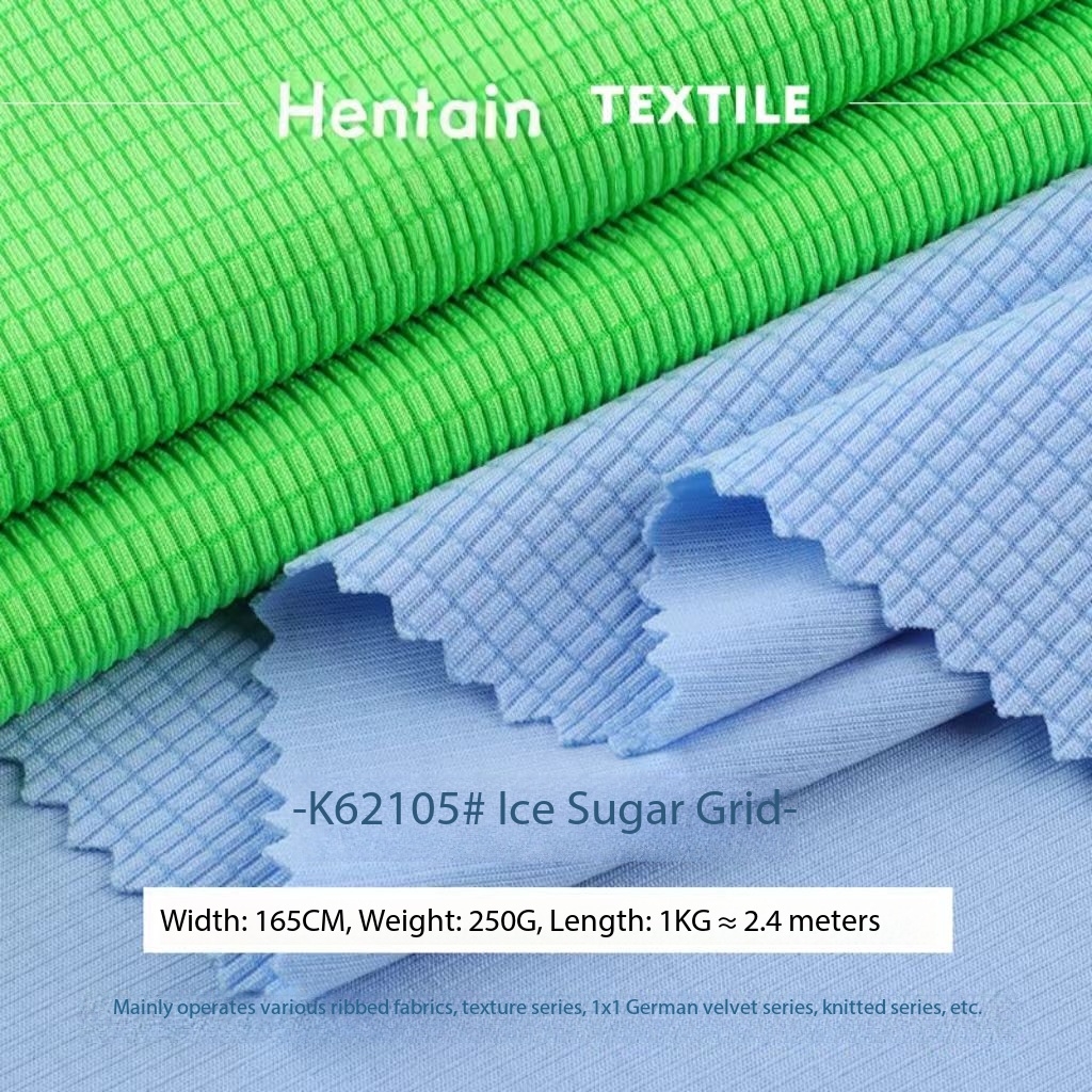 Rock Sugar Grid Knitted Jacquard Fabric | Polyester/Cotton Stretch Material Anti-Bacteria Breathable Boys Spring Summer