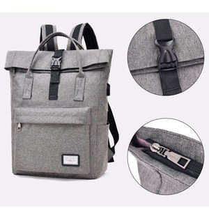 Sac à dos personnalisé de haute qualité, à enroulement, avec logo personnalisé, en polyester, avec port USB - Product Image 4