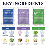 Peel Off Jelly Mask Powder GHK-Cu Copper Peptide Firms Marks NAD+ Brightens Lines Centella Calms Redness Barrier Repair