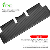 Nouveau tapis de sol de voiture imperméable et antidérapant en TPE pour Tesla MODEL 3 2019-2024, moulage par injection, NOIR, 3,5 mm d'épaisseur, ensemble complet, sur mesure