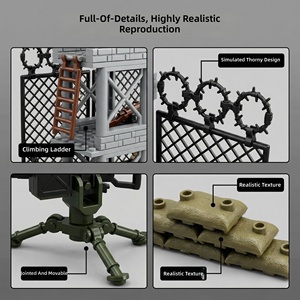 Jouets en plastique à assembler, blocs de construction, accessoires pour figurines de soldats, armes, grenades, lance-roquettes, fusils anti-aériens, briques militaires - Product Image 3