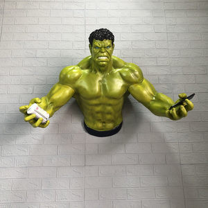 Moderna Estatua <span class=keywords><strong>de</strong></span> <span class=keywords><strong>Hulk</strong></span> Plateada Cromada, Escultura 3D <span class=keywords><strong>de</strong></span> Superhéroe Rompiendo el Pared, Decoración <span class=keywords><strong>de</strong></span> Pared Interior para Bares, KTV y Discotecas <span class=keywords><strong>de</strong></span> Lujo - Product Image 3