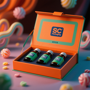 Mini caja de papel de medicina reciclable con logotipo personalizado, embalaje de pastillas de laminación mate para vitaminas, suplementos de aceite de pescado en relieve - Product Image 1