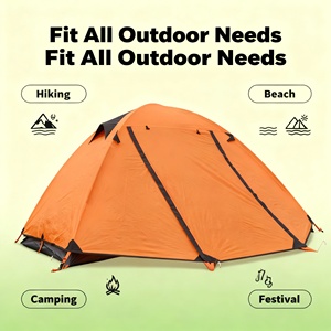 Carpa de senderismo y camping impermeable de doble capa para una habitación con refuerzo diagonal, compatible con OEM/ODM, para dos personas, para las cuatro estaciones, 1500-2000 mm - Product Image 4
