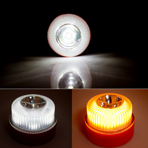 Feu <span class=keywords><strong>de</strong></span> signalisation d'urgence V16 Modèle B OLIVER – Lumière stroboscopique <span class=keywords><strong>LED</strong></span> blanche et jaune pour voiture, clignotante, <span class=keywords><strong>avec</strong></span> batterie intégrée puissante - Product Image 6
