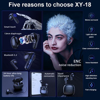 Écouteurs sportifs sans fil TWS, écouteurs à réduction de bruit ENC, écouteurs Bluetooth intra-auriculaires, casque sans fil pour jeux
