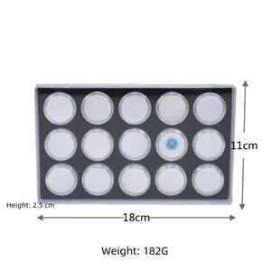 Regalo 15 giratorio redondo acrílico transparente desnudo diamante de color caja de exhibición de almacenamiento de piedras preciosas Organizadores de embalaje al por mayor - Product Image 3