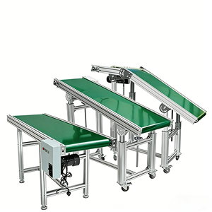 Nastro Trasportatore Orizzontale in <span class=keywords><strong>PVC</strong></span> a Prezzo di Fabbrica, Sistema di Nastro Trasportatore Piatto Verde per Alimenti, Dimensioni Personalizzate per Uso Industriale - Product Image 1