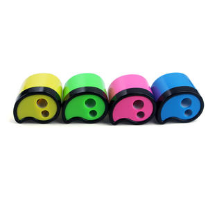 Bonvada Durable Double-Hole Plastic <b>Pencil</b> Sharpener Easy Roll and Sharpen with Petal Shaped Design - Product Image 2