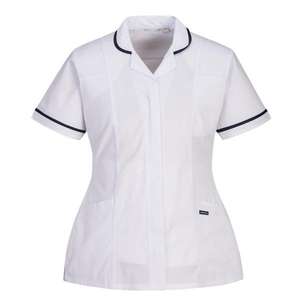 PORTWEST - LW17WHRXS Tunique blanche classique extensible-CHEMISES DE TRAVAIL EAN 5036108351039 - Product Image 1