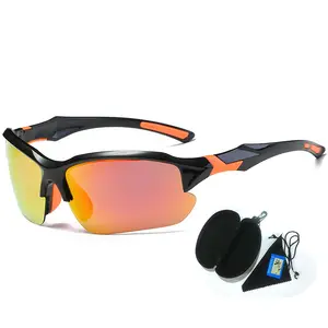 Ce uv400 óculos de sol esportivo masculino, polarizado, design moderno, para atividades ao ar livre, ciclismo, fotocromático, novo com estojo