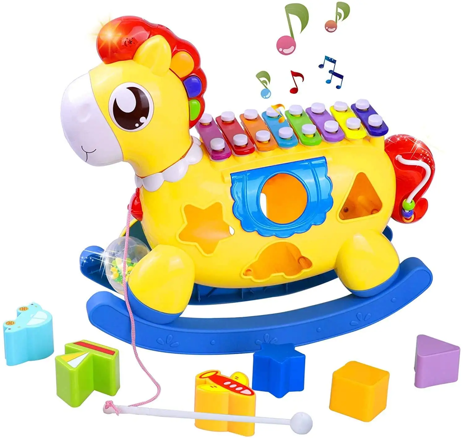 Brinquedos musicais para bebês, blocos xylophone, brinquedos fofos para recém-nascidos, meninos e meninas de 1 ano de idade, presentes, brinquedos infantis