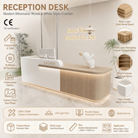 Comptoir personnalisé pour salon de beauté moderne et minimaliste, comptoir de caisse pour magasin de vêtements et bureau de réception d'entreprise