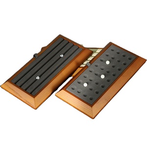 Nouvel arrivage de bijoux accessoires d'affichage de diamant pierre précieuse plateau en bois massif <span class=keywords><strong>perle</strong></span> perles rondes plaque de visualisation - Product Image 1