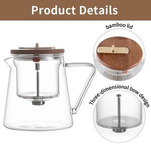 Tetera de cristal mágica de brujería creativa de 20oz, Infusor de té de cristal suelto desmontable, juegos de té y café de té de hojas - Product Image 3