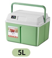Glacière portable personnalisée 5L 8L 13L avec affichage de la température, en plastique, pour pique-nique, camping, glacière extérieure avec poignée