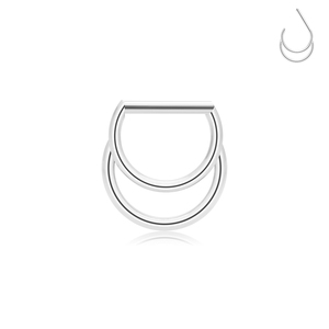 F136 titanio D forma nariz anillo pendientes 16G medio anillo oreja cartílago Tragus Helix Conch Piercing joyería - Product Image 5