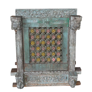 Artisanat Haswani, fenêtre en bois sculptée à la main de qualité supérieure, design décoratif traditionnel vintage - Product Image 1