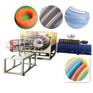 PVC Soft Garden Hose Spiral Winding Corrugated Drainage Supply Pipe Plastic Extruder Machine