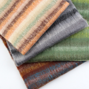 Nuovo inverno caldo spesso grande nappa spazzolata Lazy stile collo sciarpa Mohair arcobaleno contrasto scozzese sciarpa invernale per le donne - Product Image 5