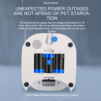 Distributeur de nourriture pour animaux de compagnie portable et élégant avec écran LCD 3L, rechargeable, prend en charge l'enregistrement et la programmation de l'alimentation, contrôle intelligent via application, fabriqué en matériau ABS