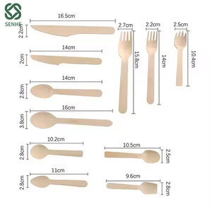 Forniture per feste biodegradabili legno di betulla stoviglie usa e getta in legno posate cucchiaio forchetta