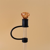Nouvelle Capuchon de paille de luxe en silicone anti-poussière, motif cristal de diamant 3D, 8mm 10mm, accessoire pour boisson