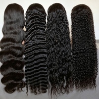 Perruque brésilienne naturelle en cheveux humains vierges, bouclée profonde, indienne, 13x6, sans colle, avec dentelle frontale HD complète